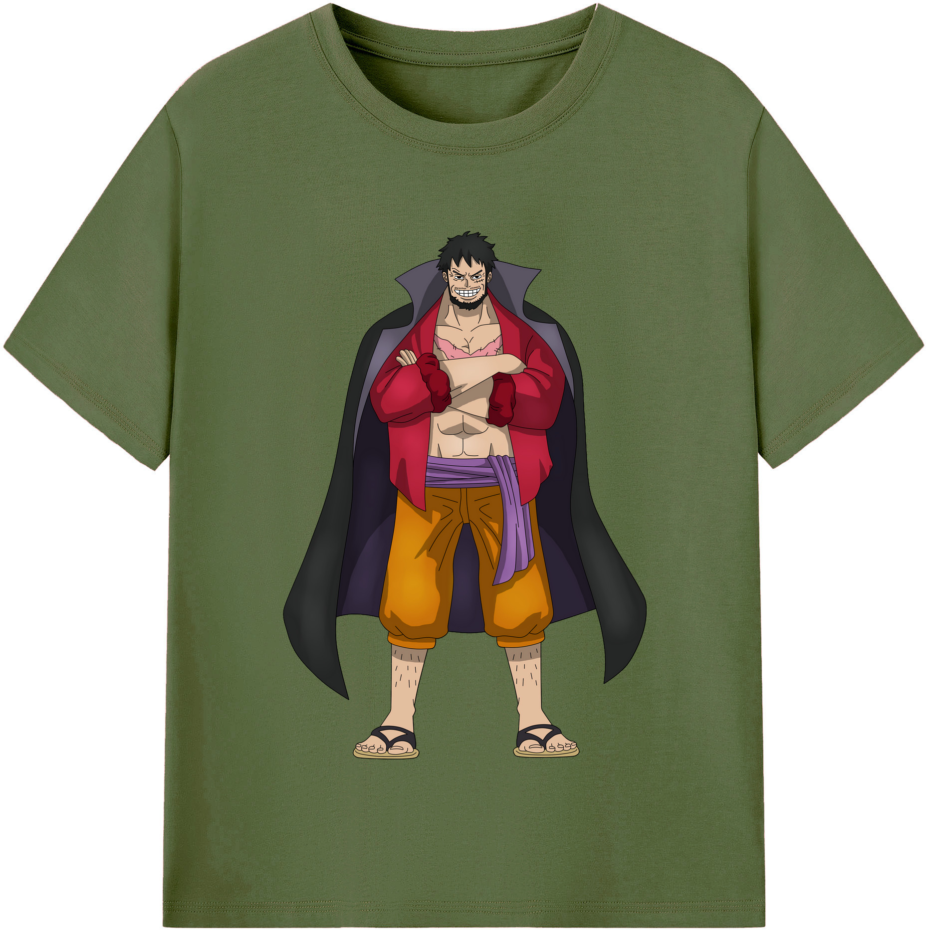 ワンピース モンキー・D・ルフィ ONE PIECE Monkey D. Luffy 綿100％半袖Tシャツ（フロントプリント）
